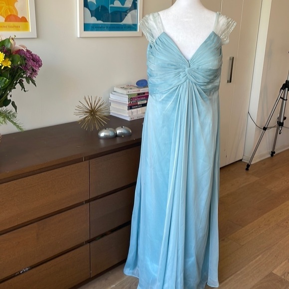 belsoie Dresses & Skirts - BELLSOIE Angelic Blue Beaded Formal gown dress